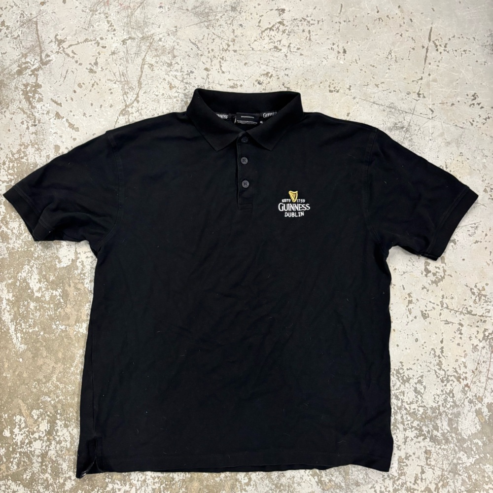 Guinness Polo Shirt Men’s XL Black
